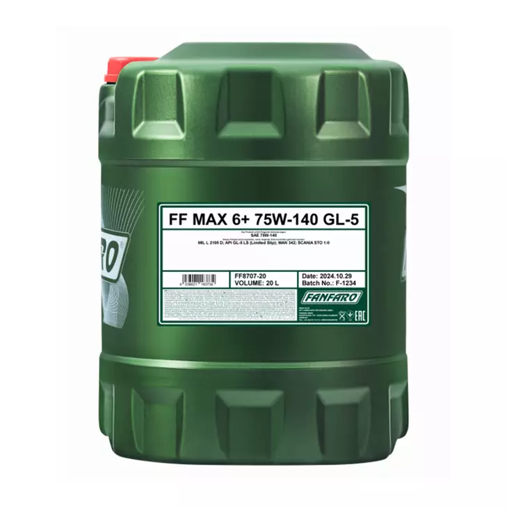 Transmission oil MAX 6+ 75w-140 Fanfaro 20L - Manual transmission and differential oils - FF8707-020 - 1