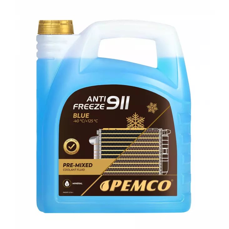 Jäähdytinneste Anti Freeze 911 sininen (-40°C) valmis 5L - Jäähdytinnesteet - PM0911-005 - 1