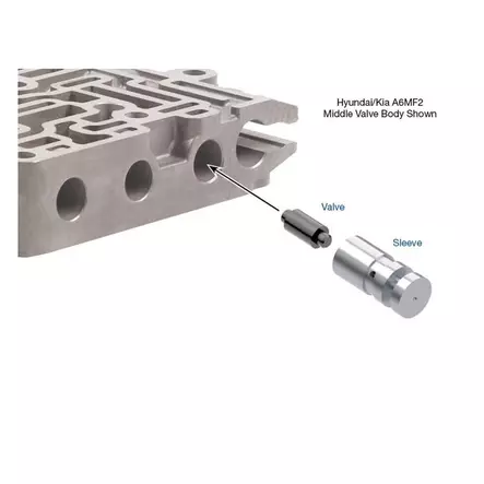 Valve kit TCC A6GF1 / ALF1 / A6MF1 Hyundai / Kia 6-speed FWD - A6LF, A6GF, A6MF, 6F24 - 102741-01K - 2